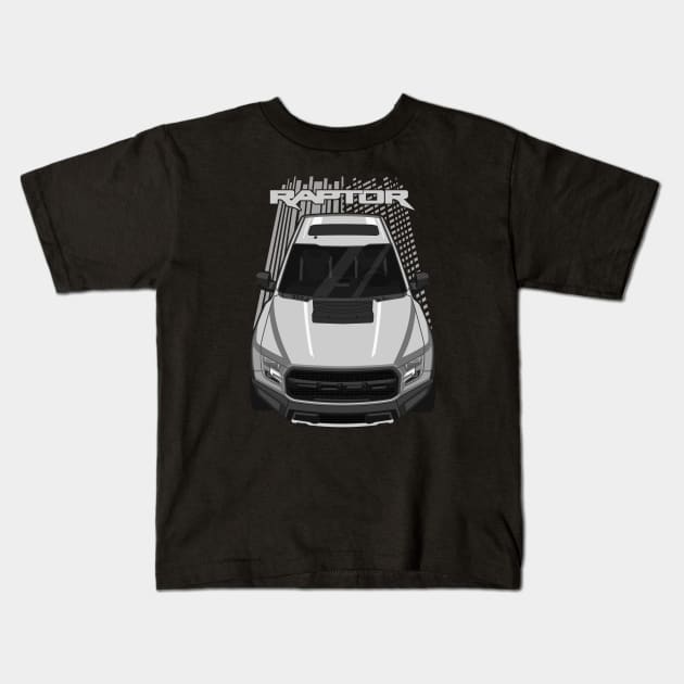 Ford F150 Raptor 2017-2020 - Silver Kids T-Shirt by V8social